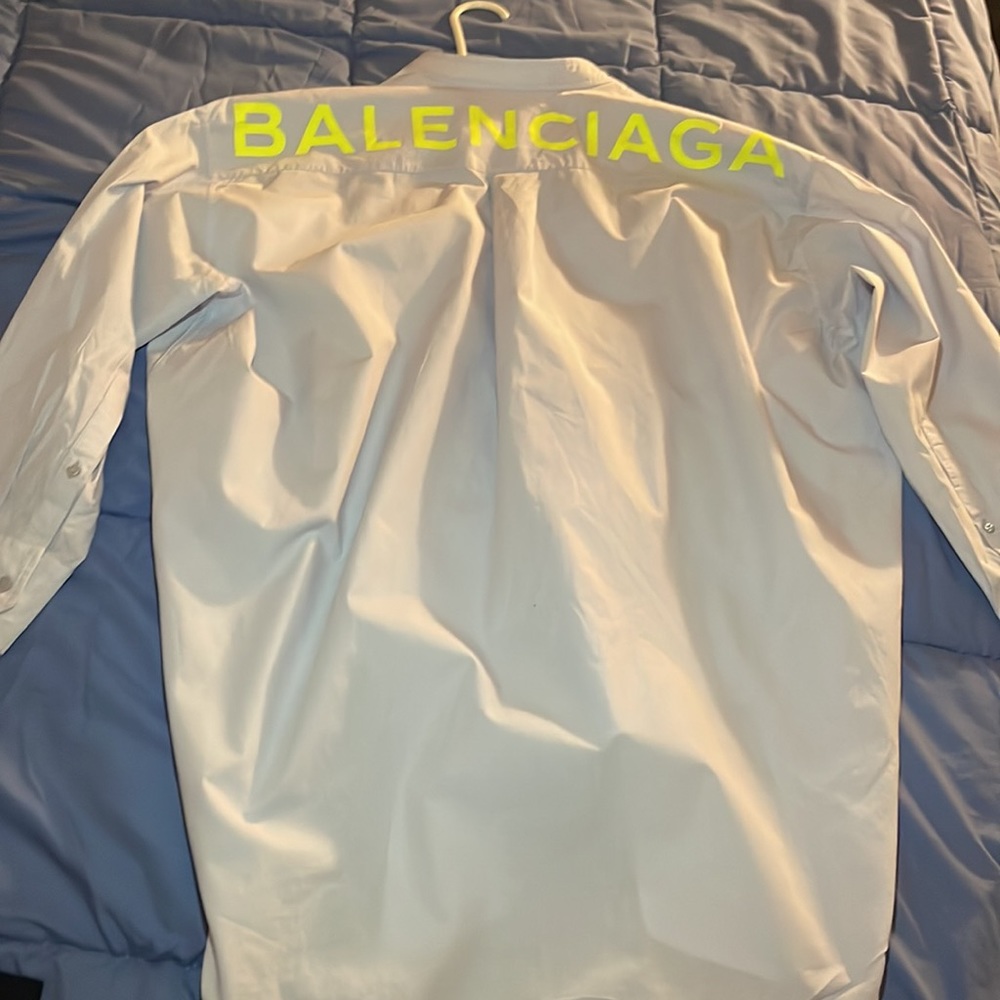 Balenciaga strip back logo shirt